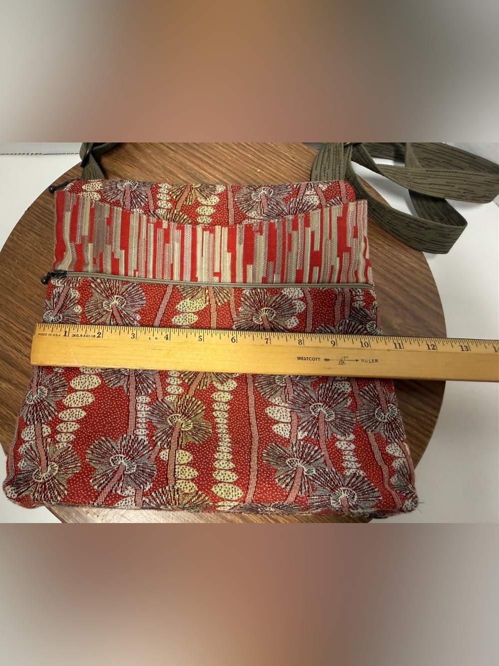 Maruca Sparrow Cosmic Cosmo Red Crossbody Handbag Purse Made in USA - Picture 10 of 12